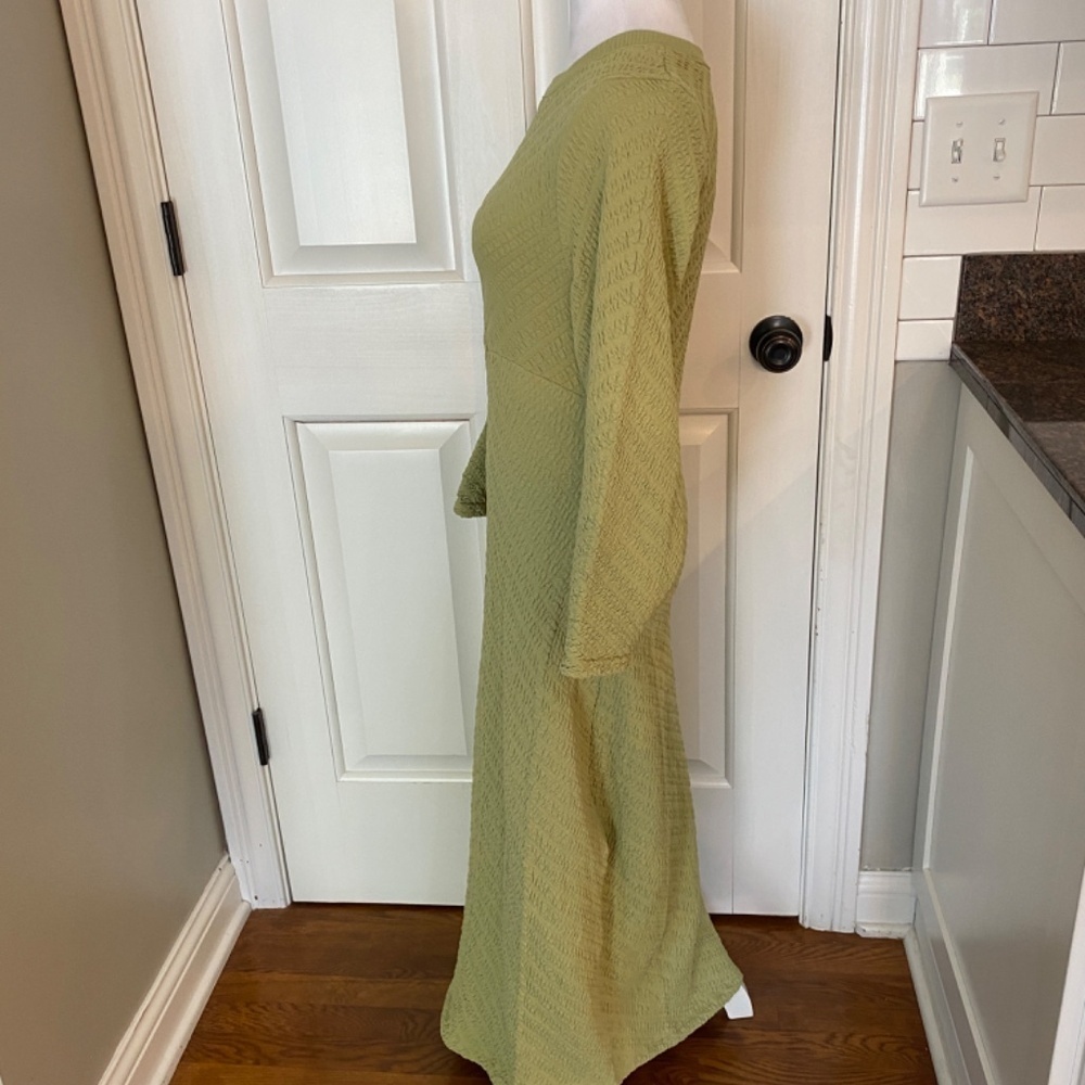 New! Free people Gabby Seamless Midi Dress Green nwot 33499 - Picture 7 of 14